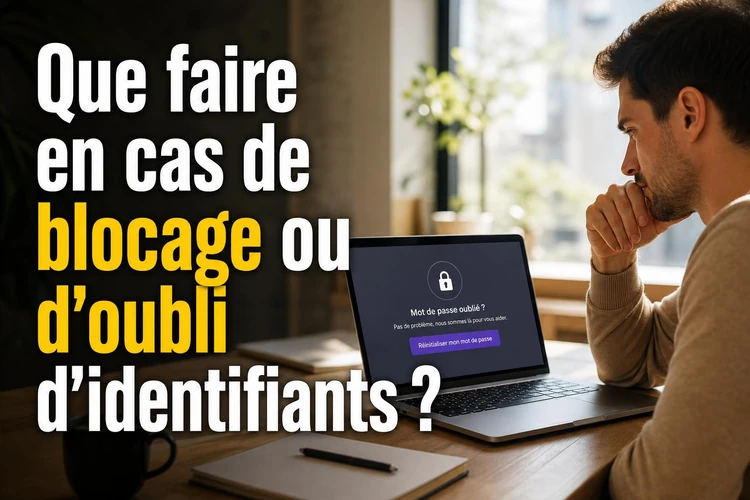 Que faire en cas de blocage ou d'oubli d'identifiants ?